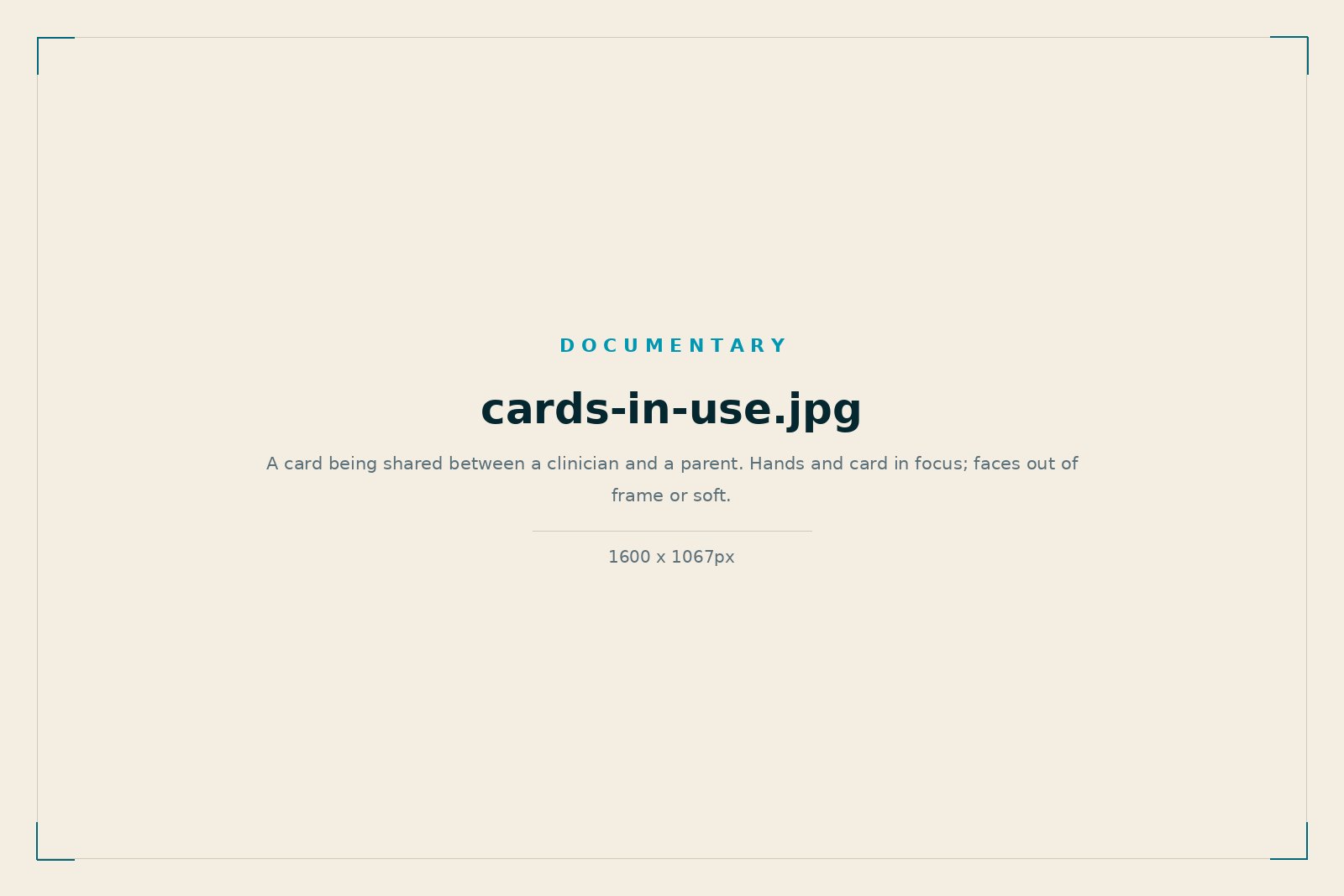 A NICU Jargon Rx card being shared between a clinician and a parent at the bedside.