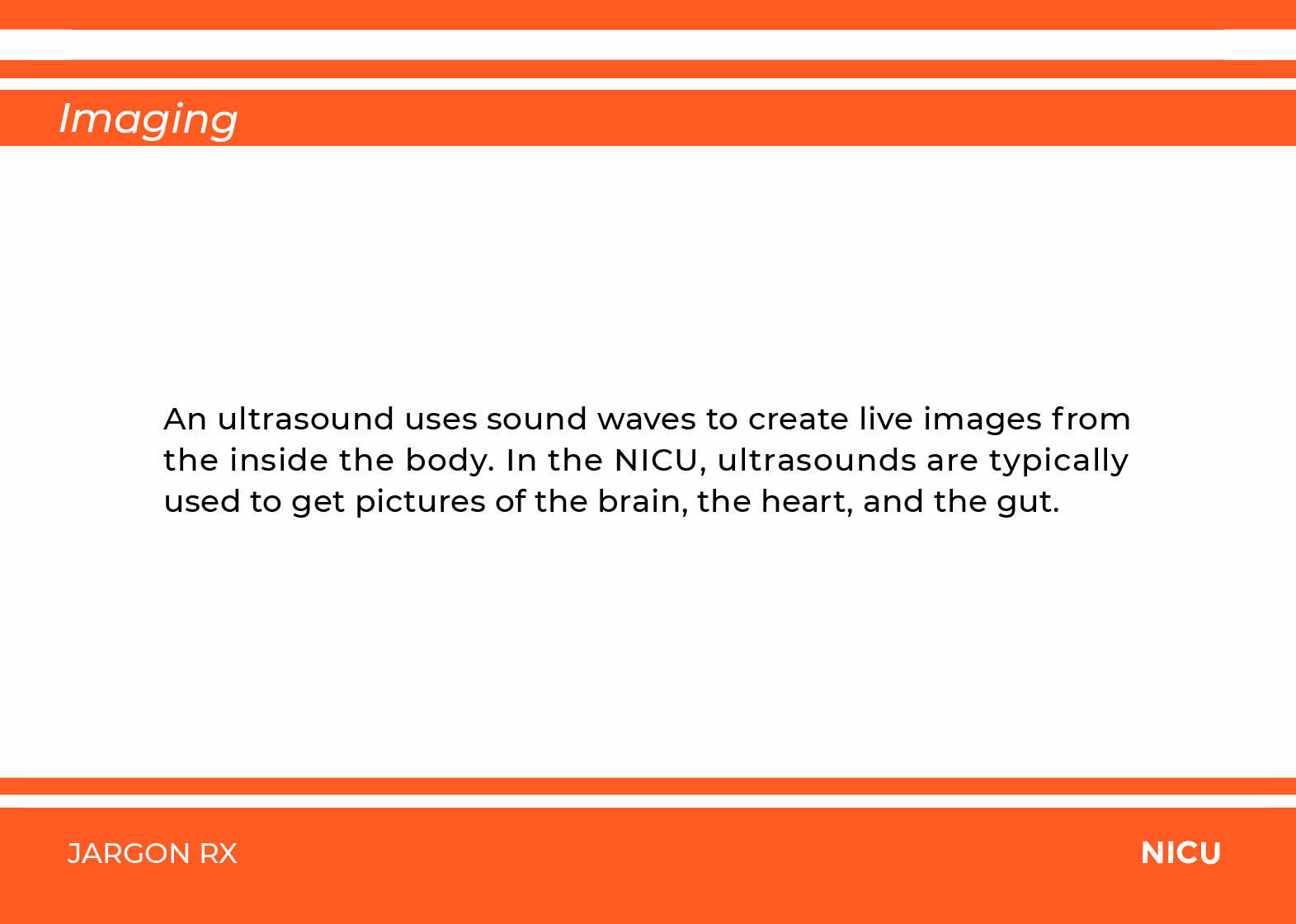 NICU Jargon Rx Imaging card, back